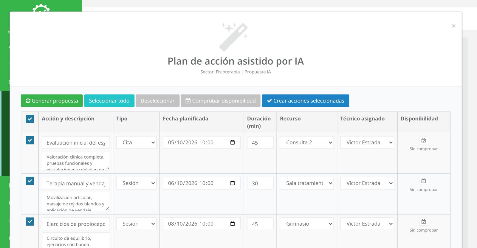 Plan de acción con IA
