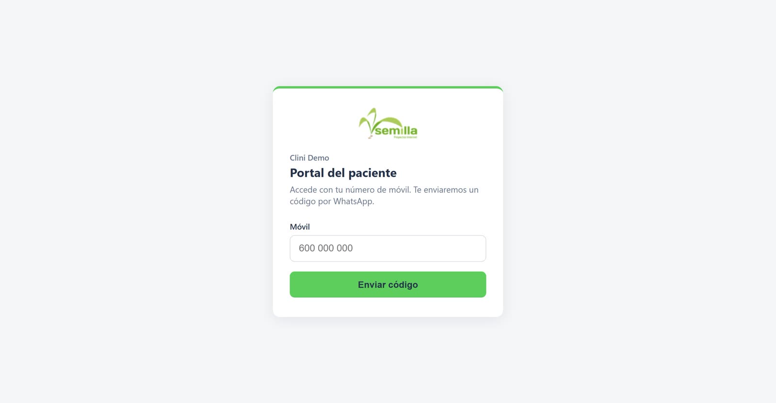 Portal con la imagen de tu clínica