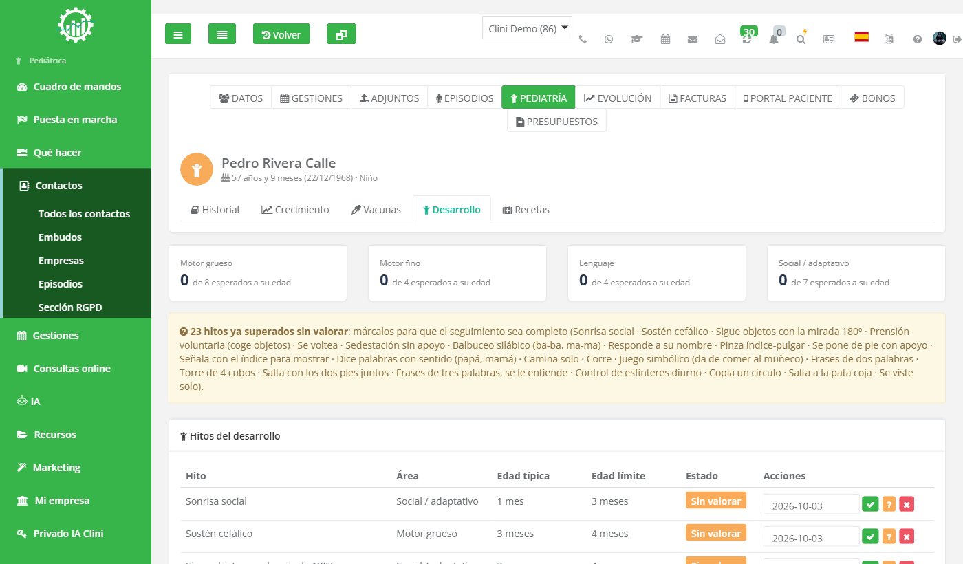 Hitos del desarrollo psicomotor